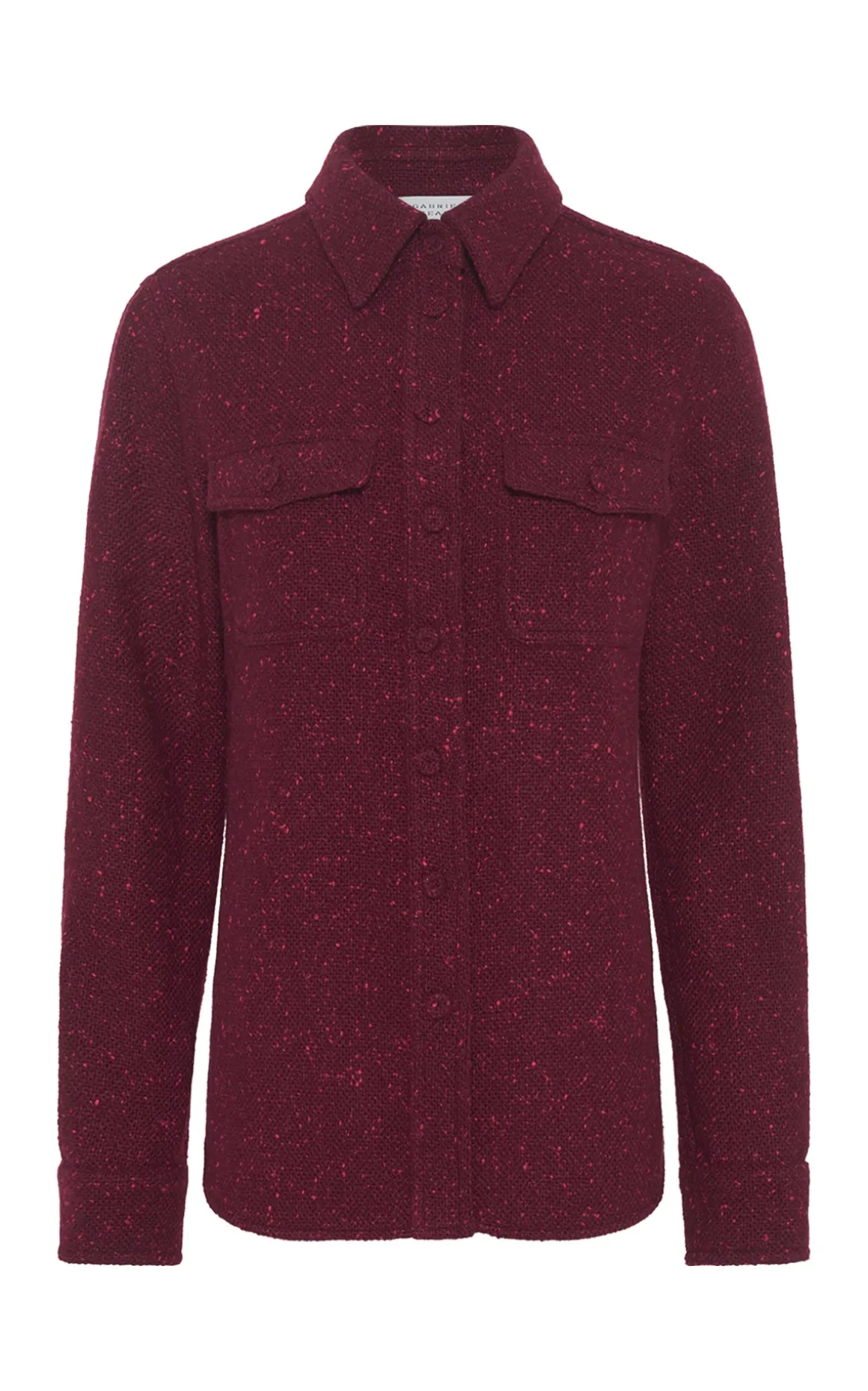 John Austin Shirt in Bordeaux Speckled Cashmere
