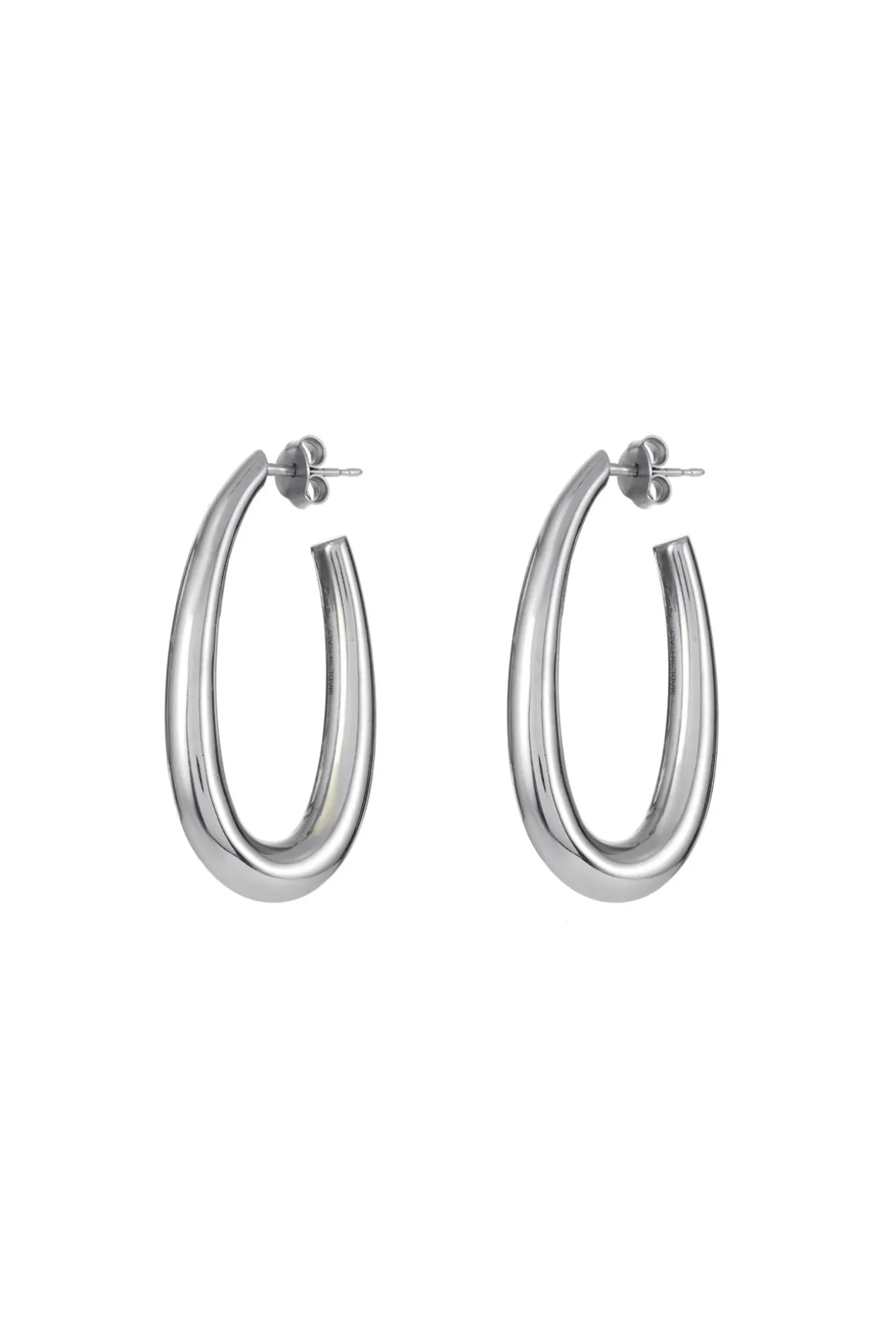 Large Drop Earrings in 18K White Gold