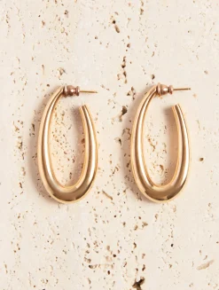 Large Drop Earrings in 18K Yellow Gold