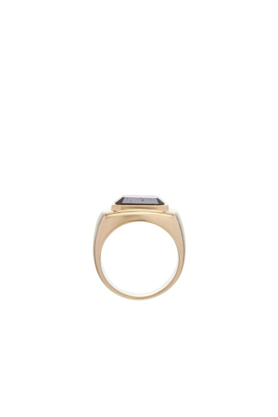 Large Ring in 18K Yellow Gold & Tiger's Eye Stone