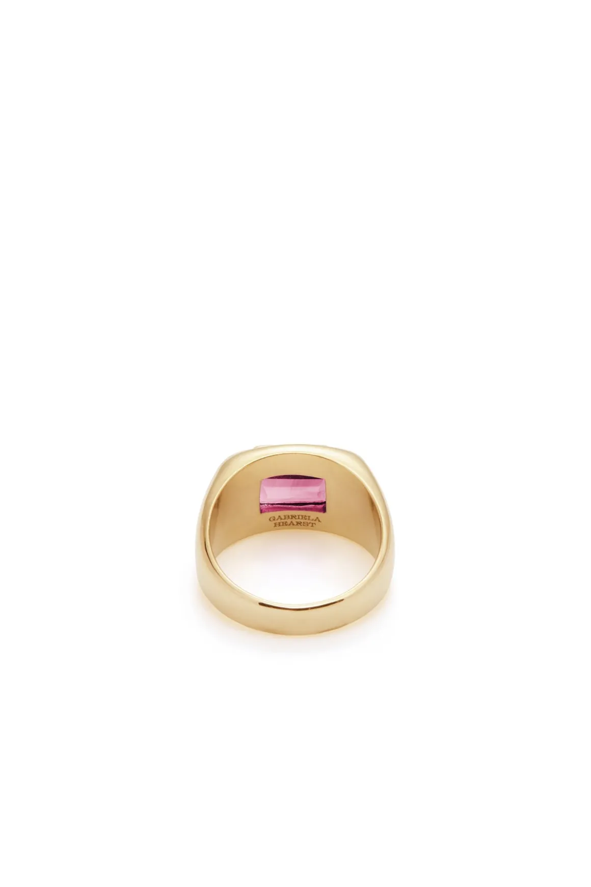 Large Ring in 18K Yellow Gold & Tourmaline Stone