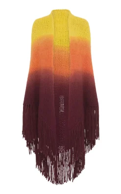 Lauren Knit Wrap in Dip Dye Sunrise Welfat Cashmere