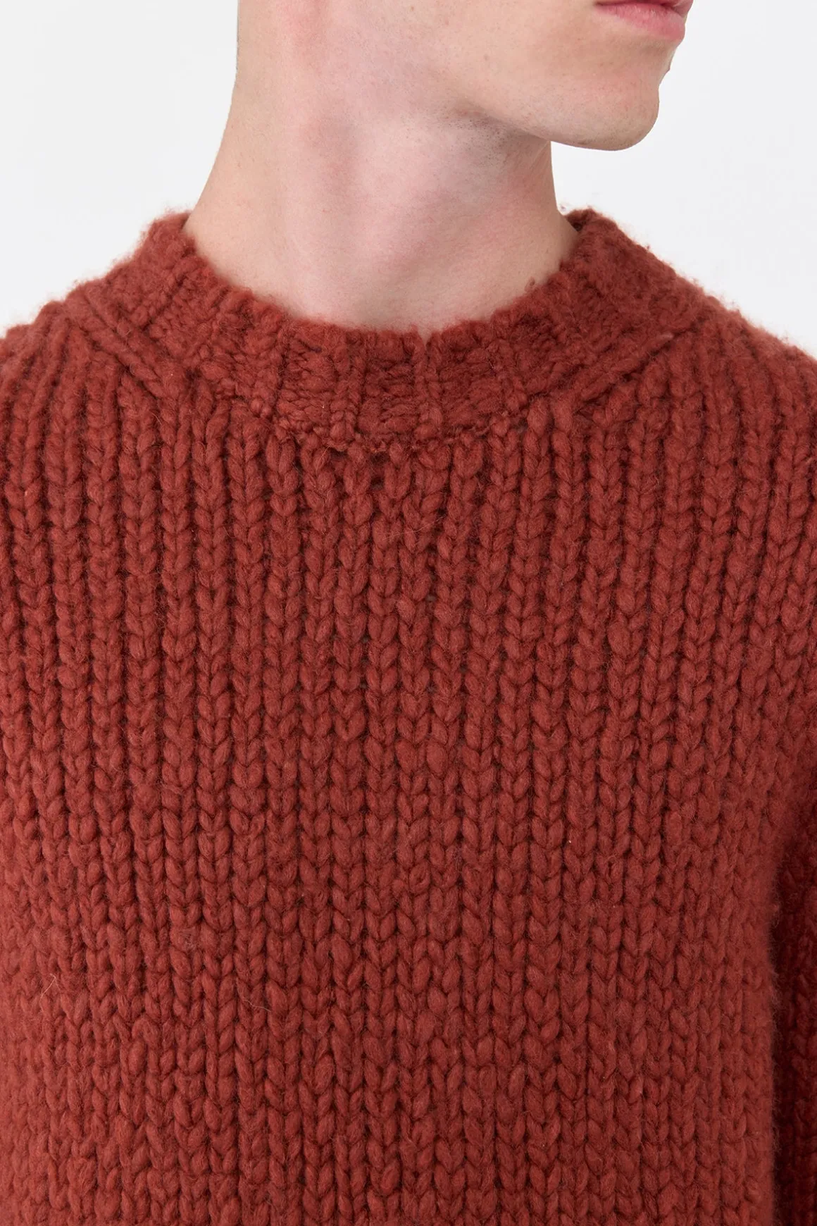 Lawrence Knit Sweater in Burnt Sienna Welfat Cashmere M