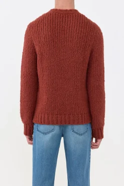 Lawrence Knit Sweater in Burnt Sienna Welfat Cashmere M