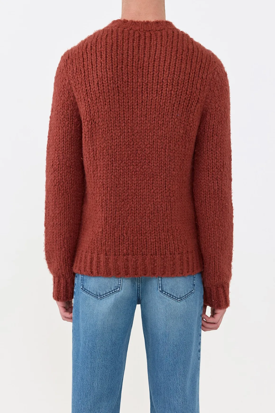 Lawrence Knit Sweater in Burnt Sienna Welfat Cashmere M