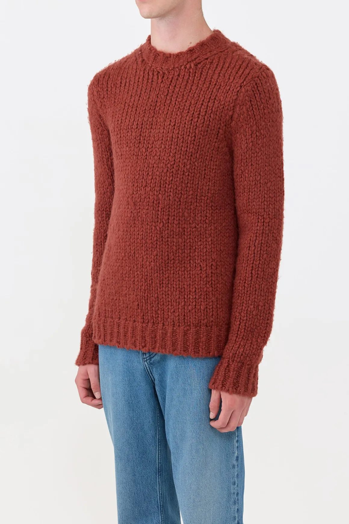 Lawrence Knit Sweater in Burnt Sienna Welfat Cashmere M