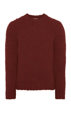 Lawrence Knit Sweater in Burnt Sienna Welfat Cashmere M