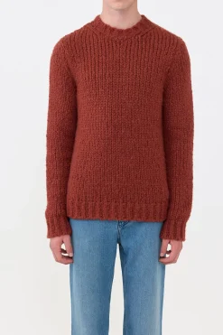 Lawrence Knit Sweater in Burnt Sienna Welfat Cashmere M