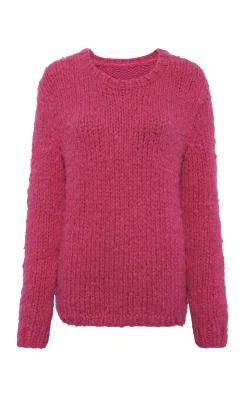 Lawrence Knit Sweater in Fuchsia Welfat Cashmere