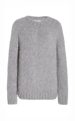 Lawrence Knit Sweater in Heather Grey Welfat Cashmere M
