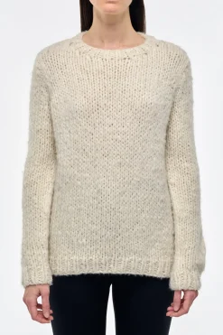 Lawrence Knit Sweater in Ivory Welfat Cashmere