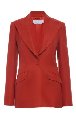 Leiva Blazer in Antelope Orange Linen Twill
