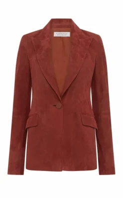 Leiva Blazer in Burnt Sienna Suede