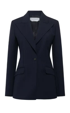 Leiva Blazer in Dark Navy Sportswear Wool