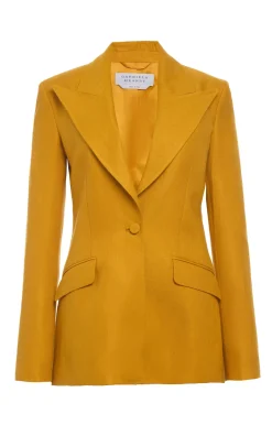 Leiva Blazer in Golden Birch Linen Twill
