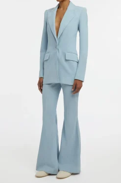 Leiva Blazer in Light Blue Suede