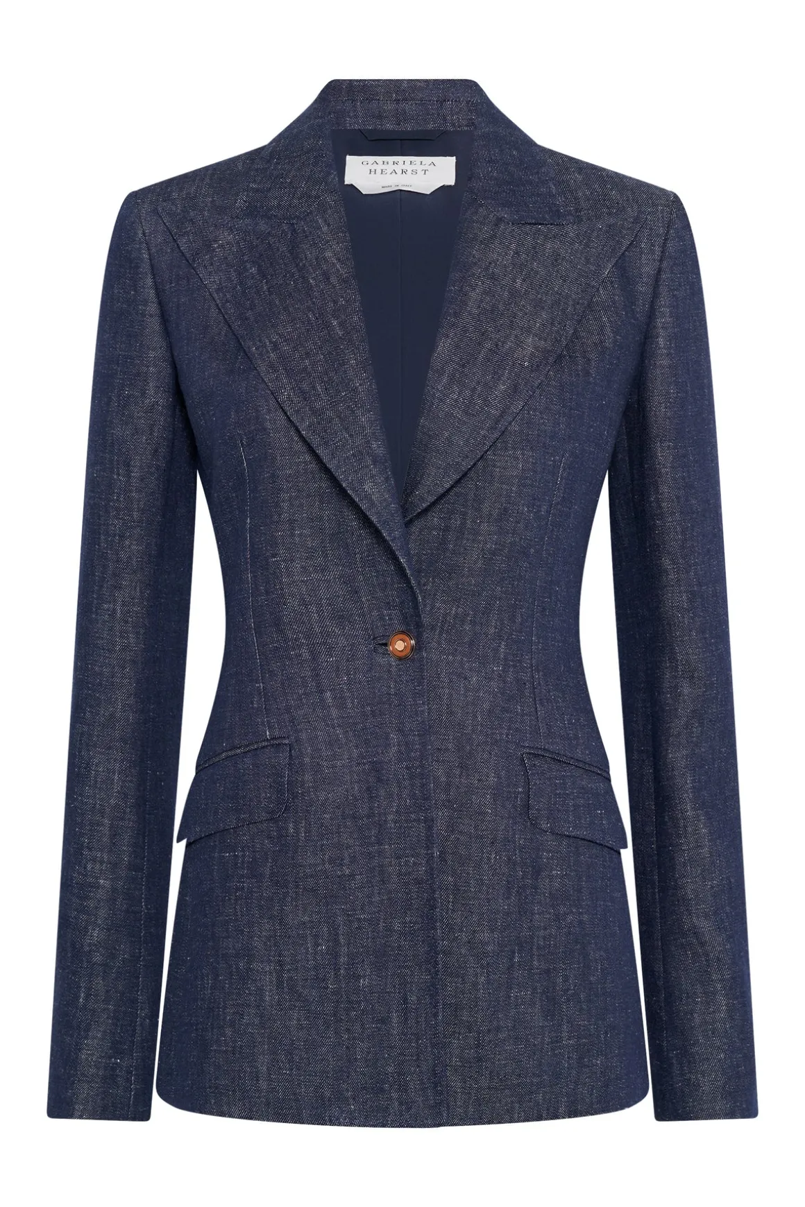Leiva Blazer in Stone Washed Linen Denim