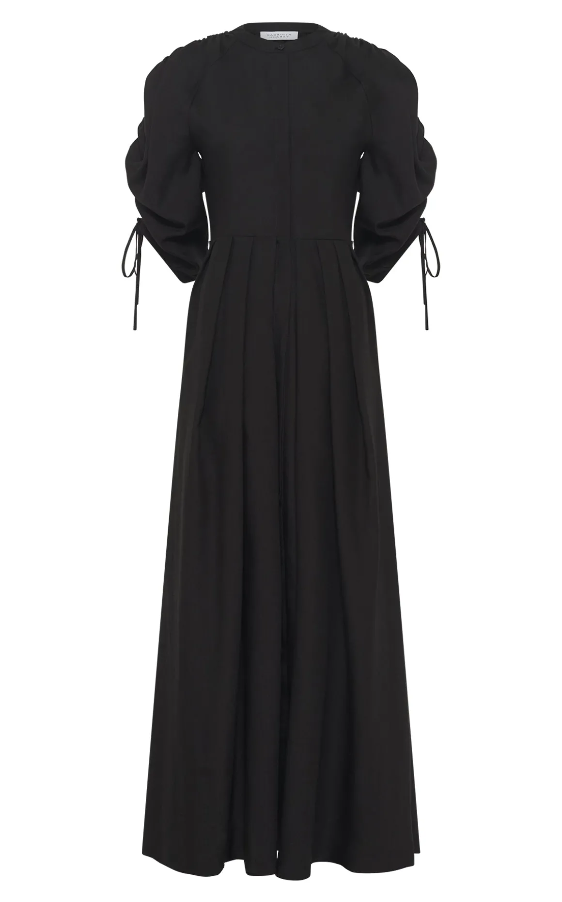Linnea Maxi Dress in Black Aloe Linen