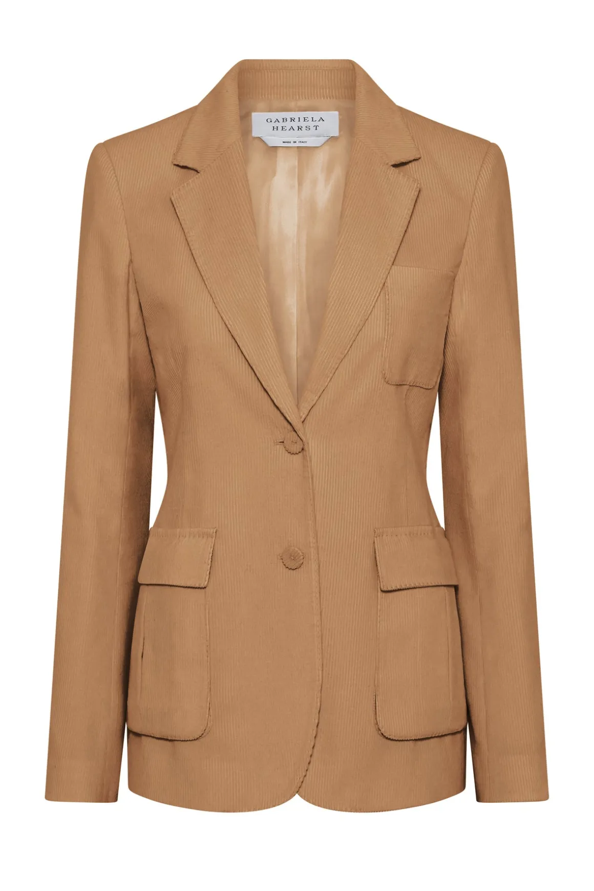 Louisa Blazer in Camel Sea island Cotton Corduroy