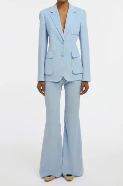 Louisa Blazer in Light Blue Sea Island Cotton Corduroy