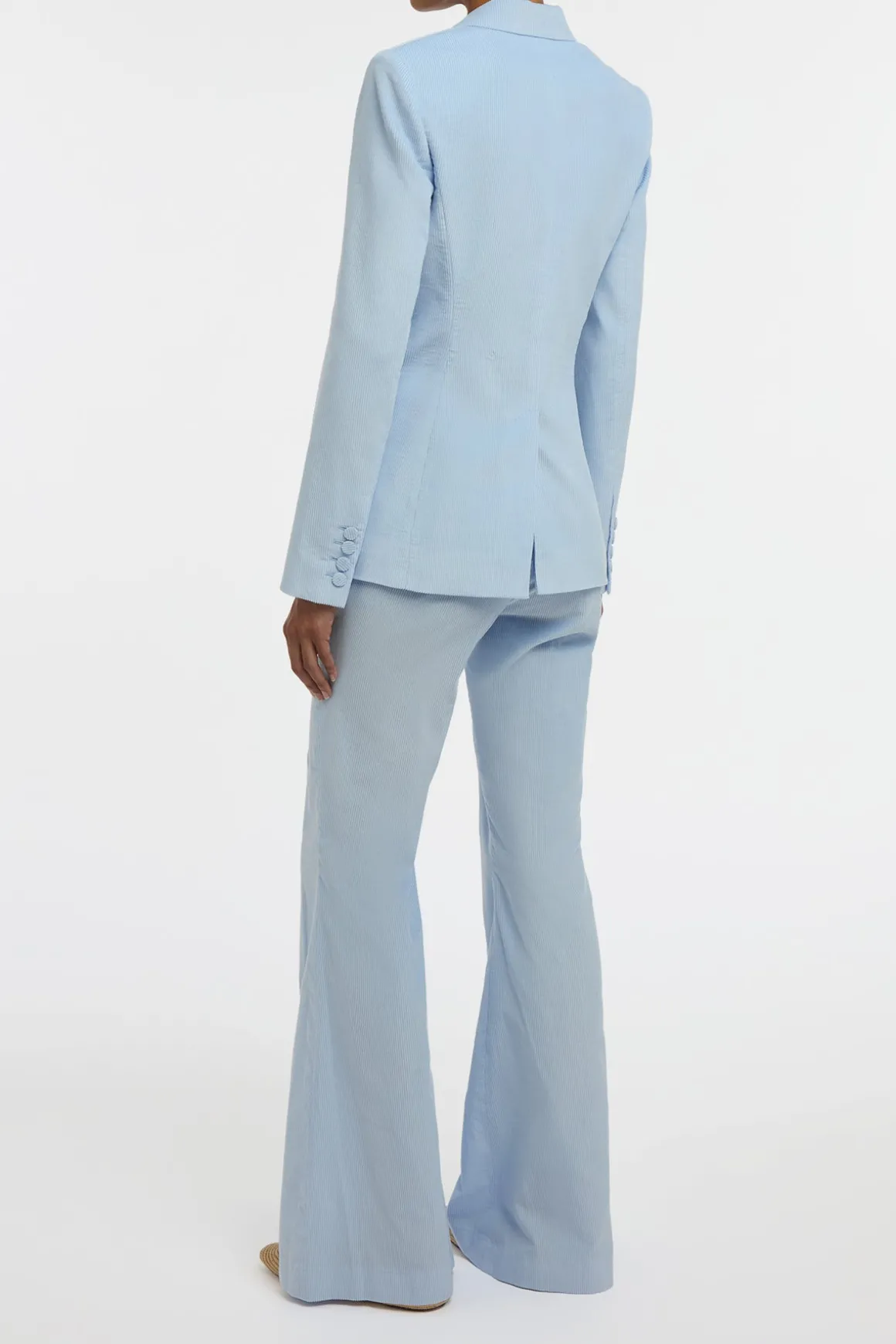 Louisa Blazer in Light Blue Sea Island Cotton Corduroy