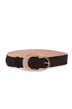 Lozewce Belt in Dark Brown Suede