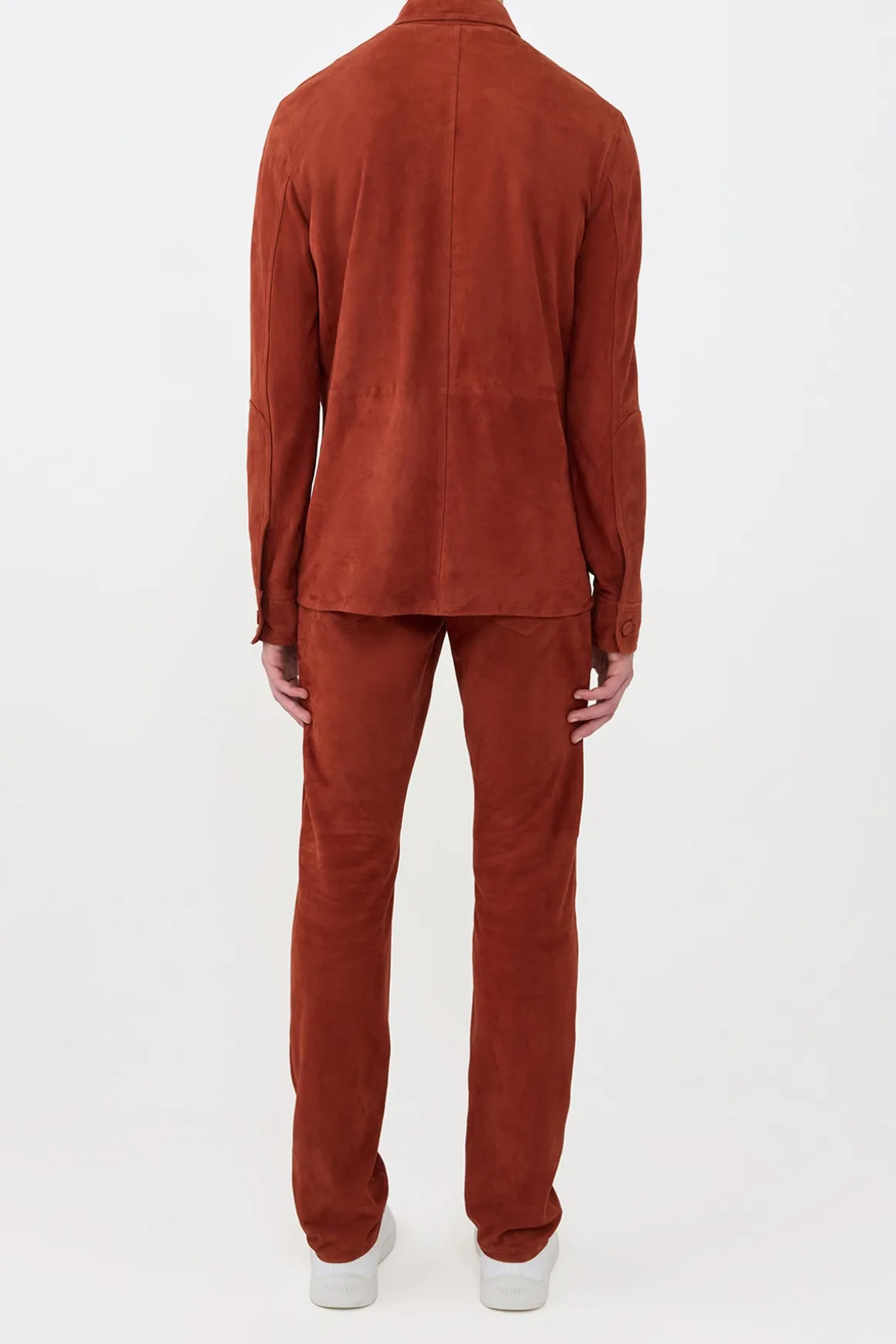 Lucas Overshirt in Rust Suede