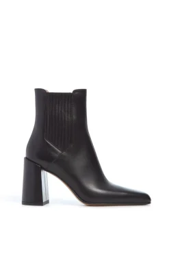 Luke High Heel Ankle Boot in Black Leather