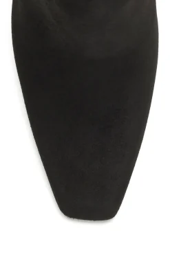 Luke High Heel Ankle Boot in Black Suede