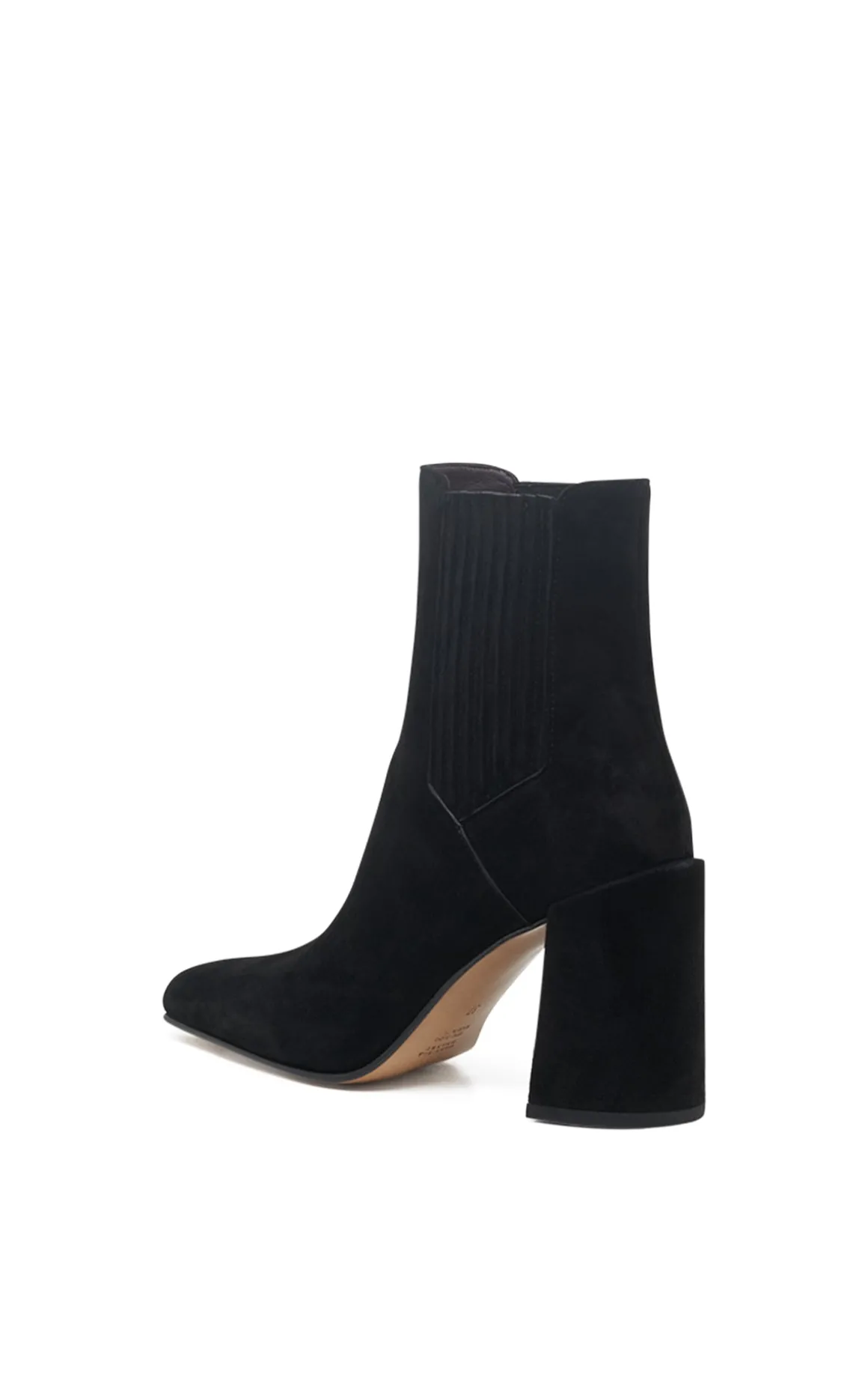 Luke High Heel Ankle Boot in Black Suede