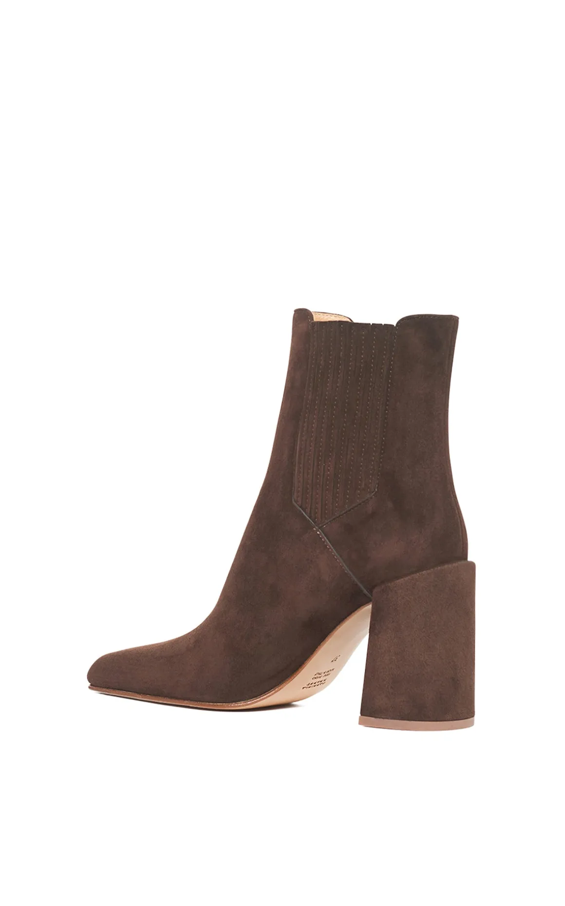 Luke High Heel Ankle Boot in Chocolate Suede
