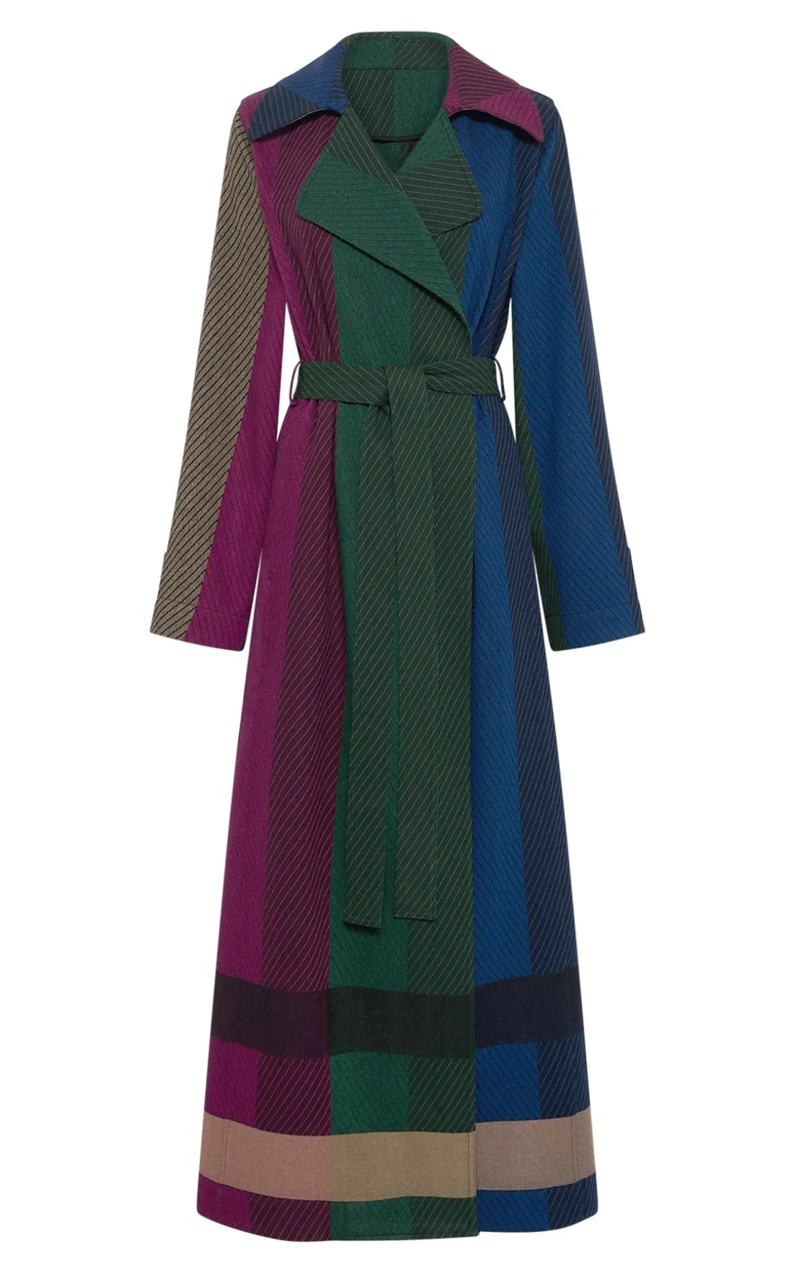 Lyra Trench Coat in Multi Cashmere