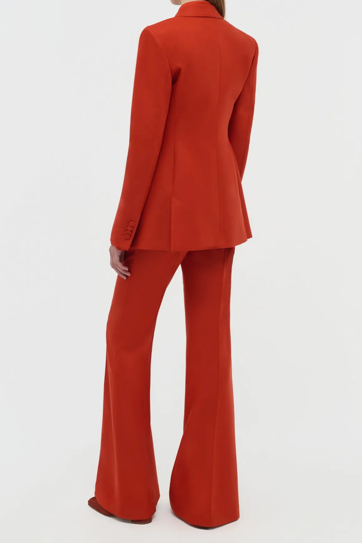 Mairi Blazer in Antelope Orange Wool Cashmere Flannel