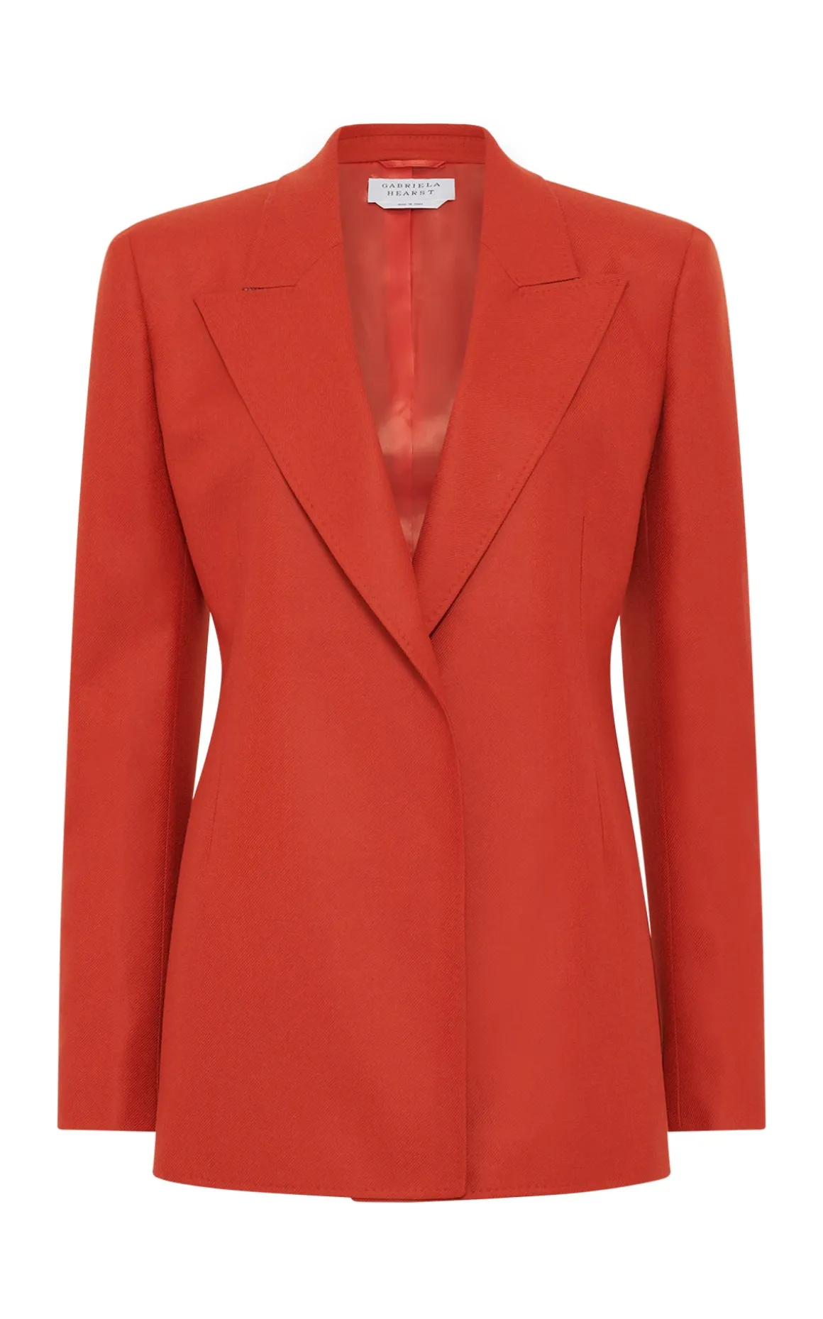 Mairi Blazer in Antelope Orange Wool Cashmere Flannel