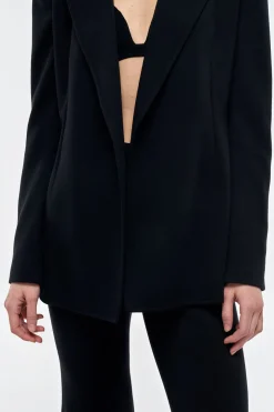 Mairi Blazer In Black Cashmere Jersey