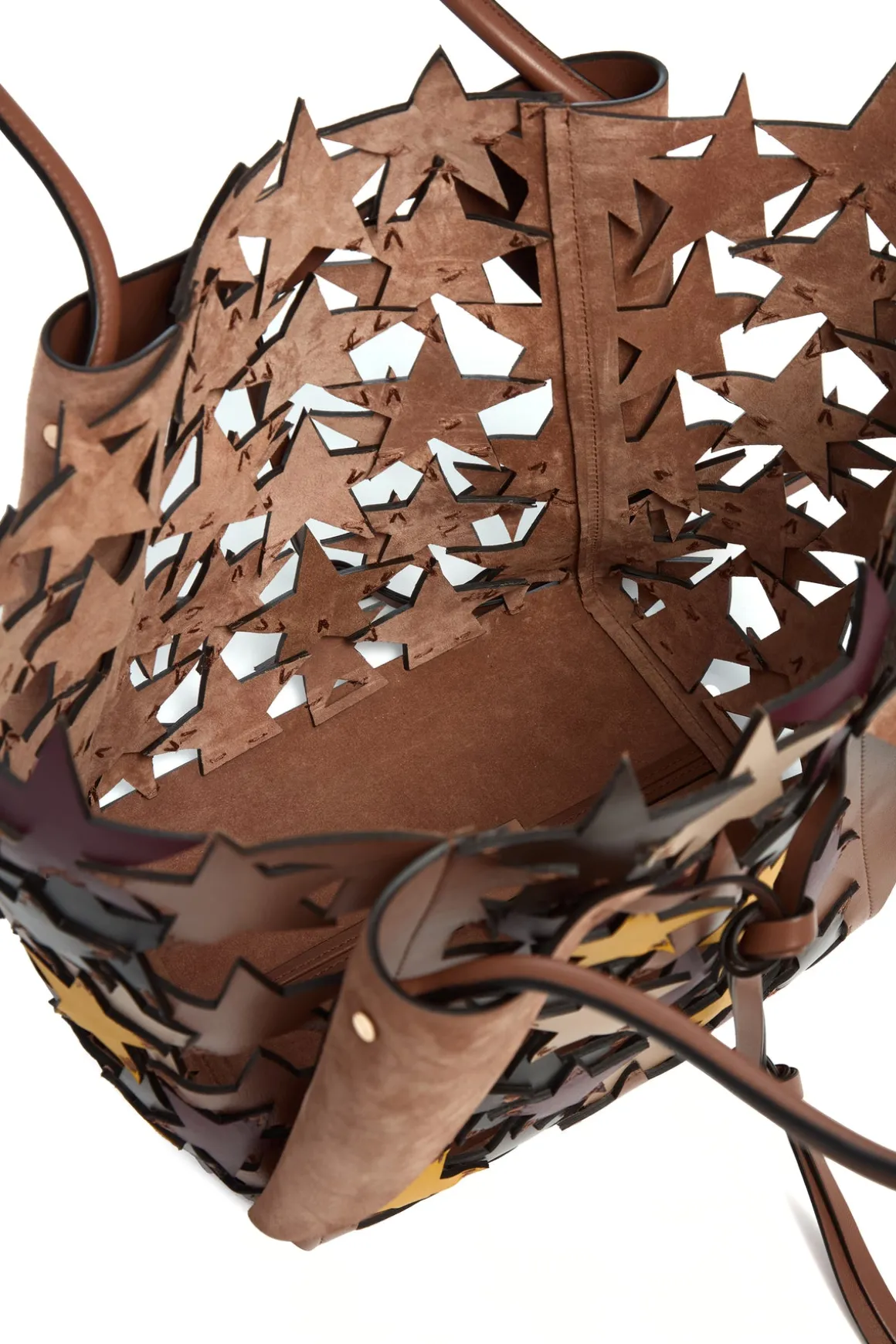 Marija Patchwork Stars Tote Bag in Multi Nappa Leather