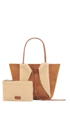 Marija Tote Bag in Cognac Shearling