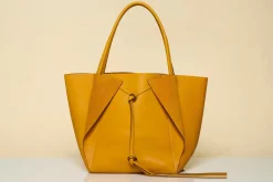 Marija Tote Bag in Golden Birch Nappa Leather