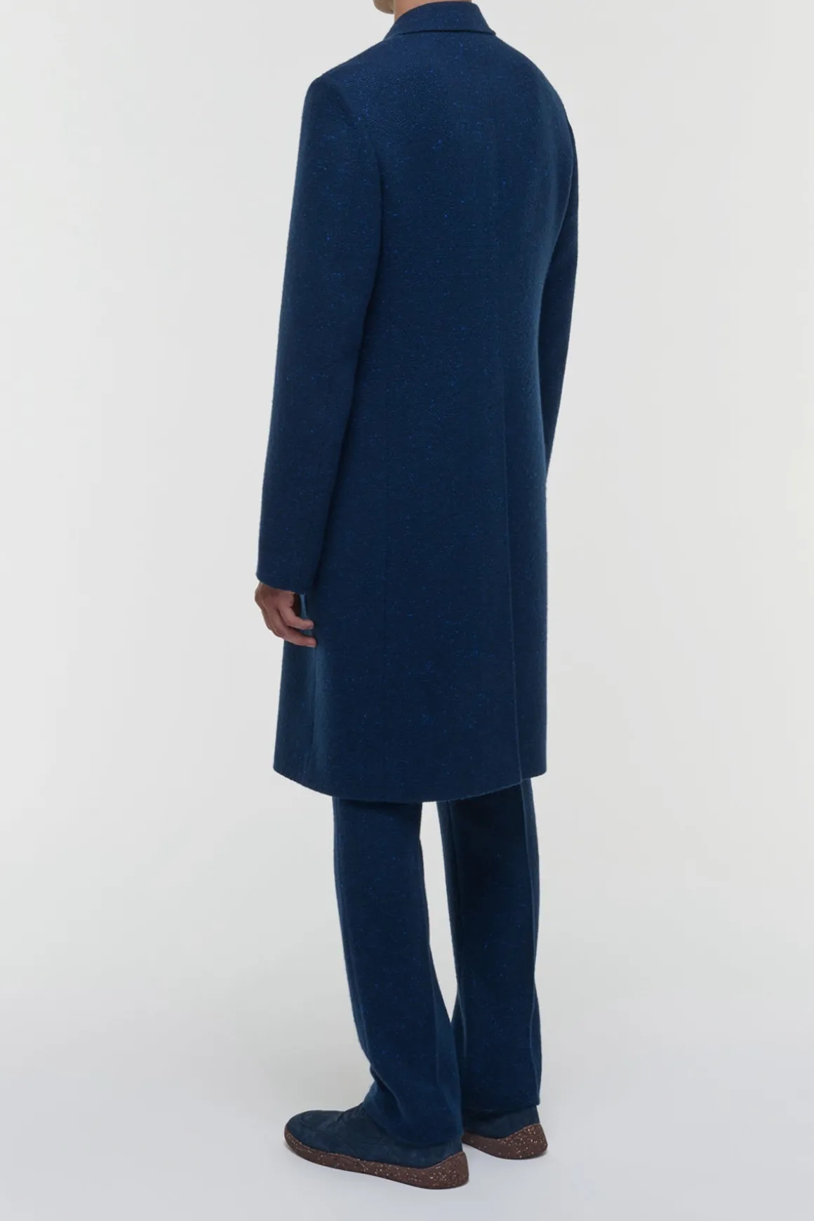 Mcaffrey Coat in Electric Navy Speckled Cashmere