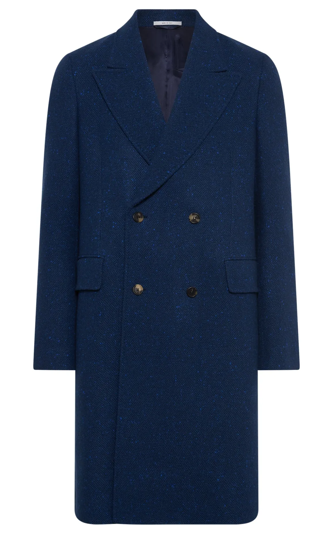 Mcaffrey Coat in Electric Navy Speckled Cashmere