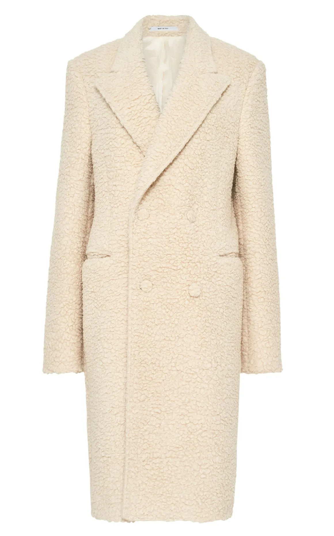 Mcaffrey Coat in Ivory Cashmere Silk