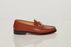 Melchora Stone Loafer in Cognac Leather