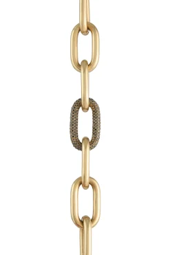Micro Pave Link Bracelet in 18K Yellow Gold & Black Diamonds (Classic Links)