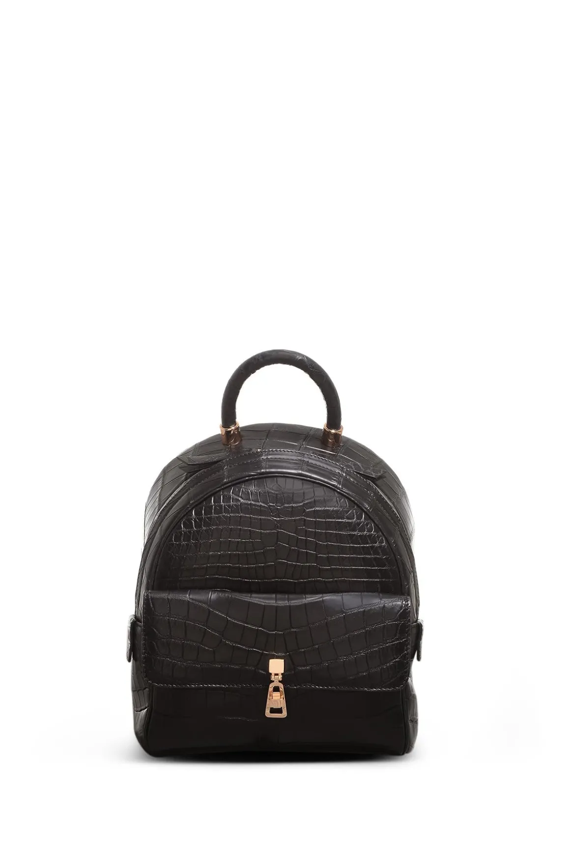 Mini Billie Backpack in Black Crocodile Leather