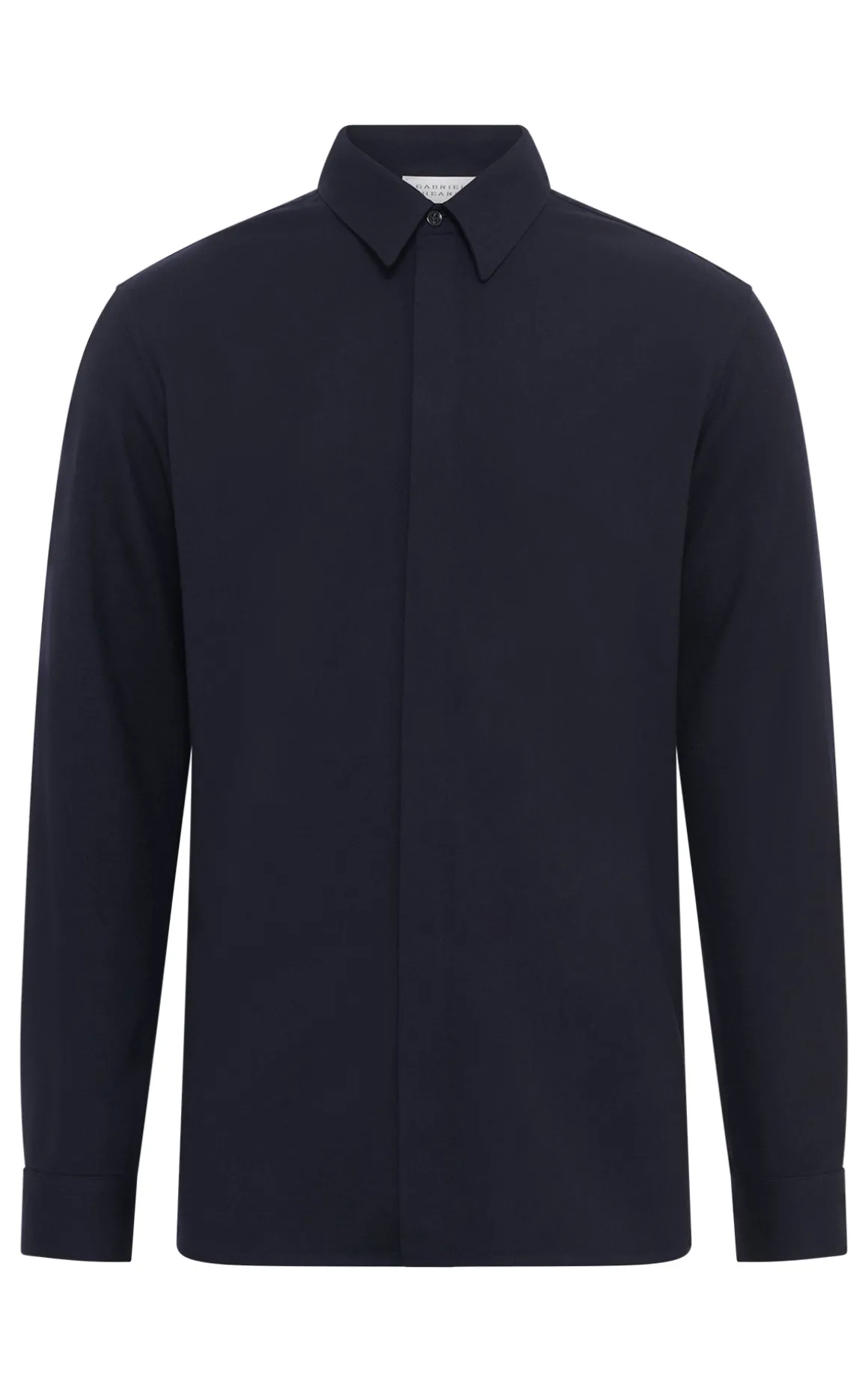 Nicolas Shirt in Dark Navy Virgin Wool