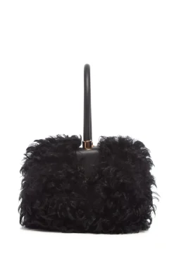 Nina Bag in Black Shearling
