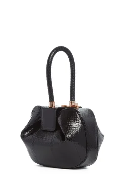 Nina Bag in Black Snakeskin