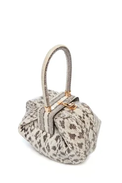 Nina Bag in Black & White Snakeskin