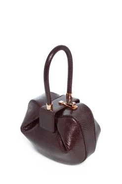Nina Bag in Bordeaux Snakeskin