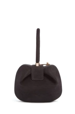 Nina Bag in Chocolate Corded Suede